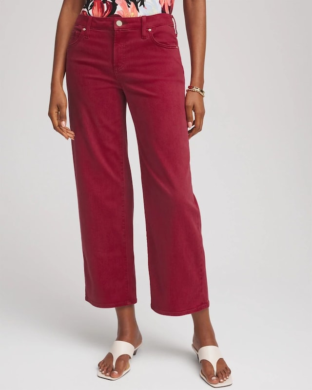 Girlfriend Wide-Leg Cropped Jean